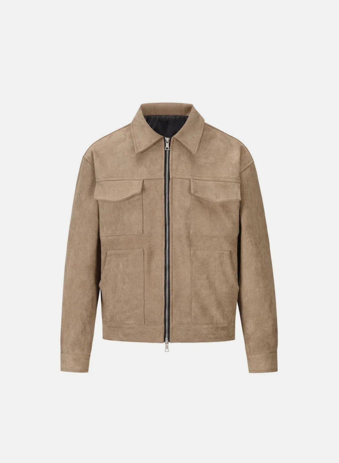 Classic Tan Suede Zip Jacket