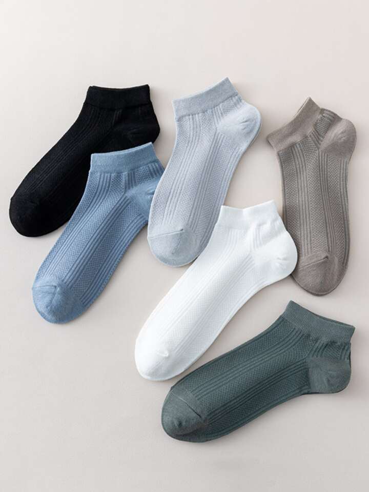 Men Solid Ankle Socks