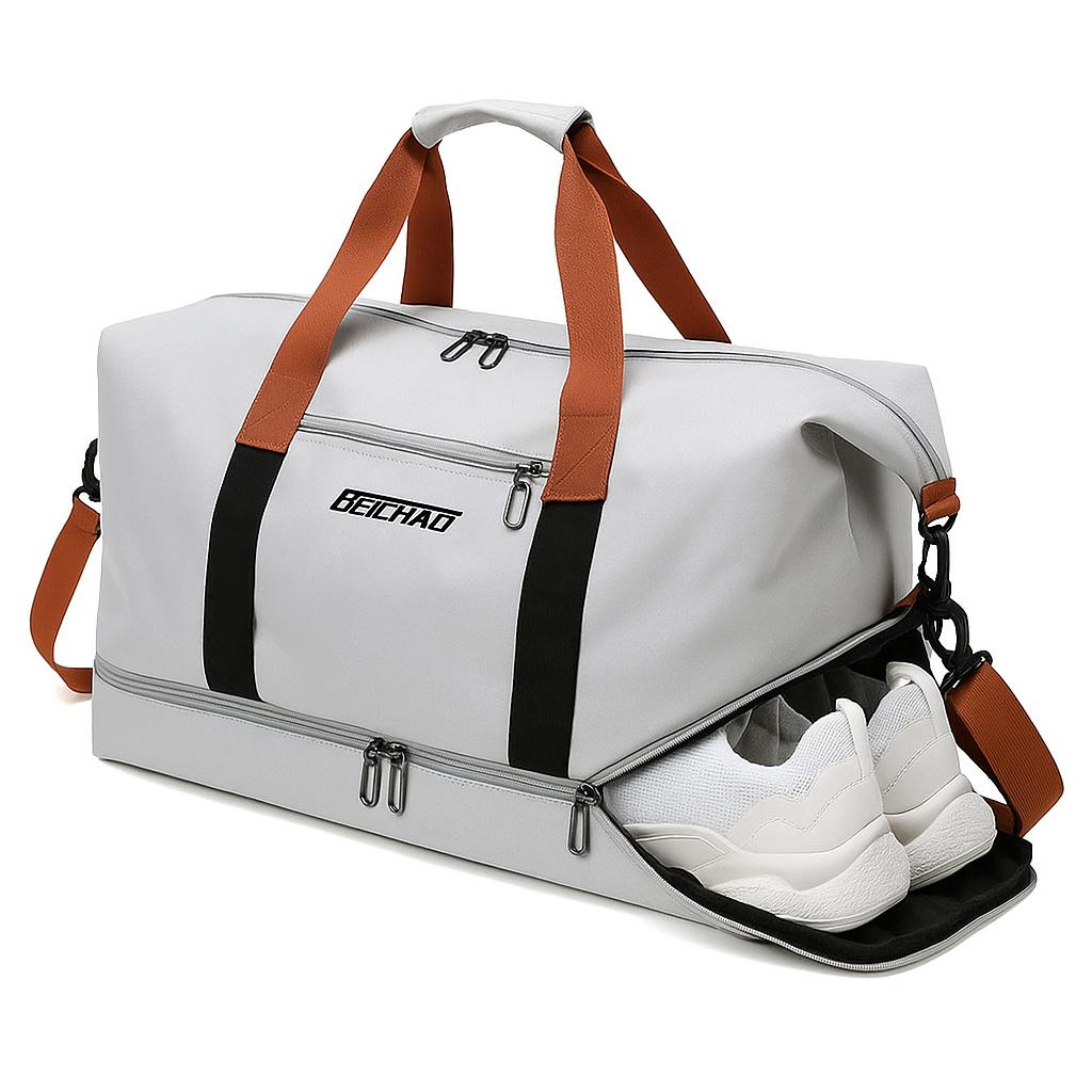 Men’s Waterproof Travel Duffel Bag with Shoe Compartment